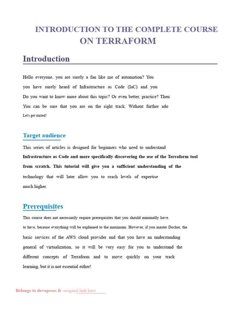 Beginner's Guide to Terraform IaC | PDF | Information Technology ...