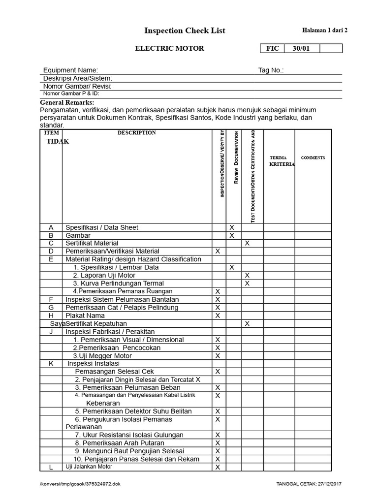 Pemeriksaan Motor Elektrik | PDF