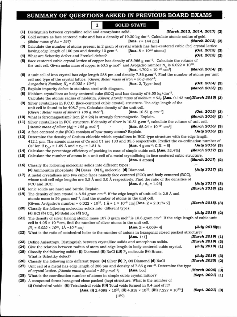Part C - Summary of Board Questions | PDF
