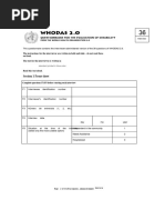 WHODAS 2.0 Proxy Questionnaire | PDF | Caregiver | Behavioural Sciences