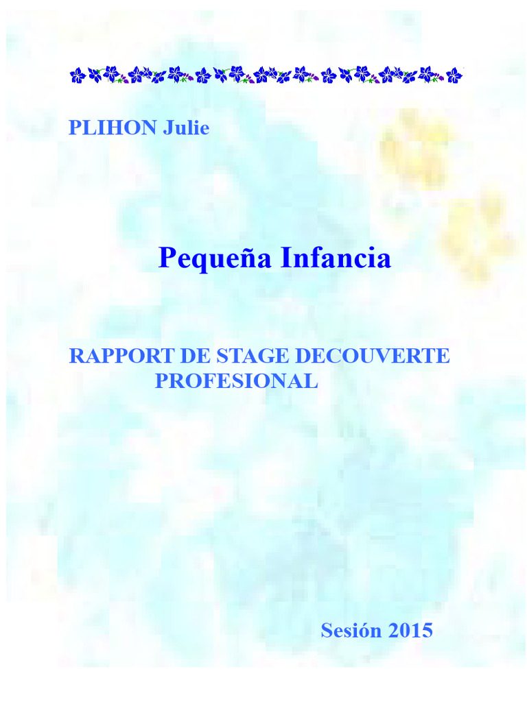 Ejemplo de Prácticas en La Primera Infancia | PDF | Cuidado de los ...