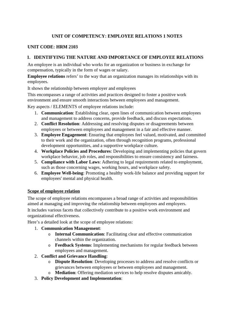 Understanding Employee Relations Essentials | PDF | Collective ...