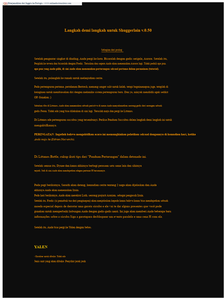 Panduan Untuk Shuggerlain 050 | PDF