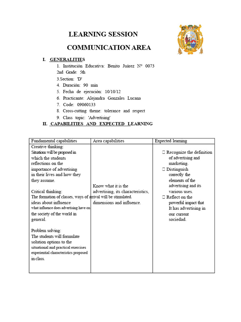 2nd Grade Advertising Learning Session | PDF | Advertising | Knowledge