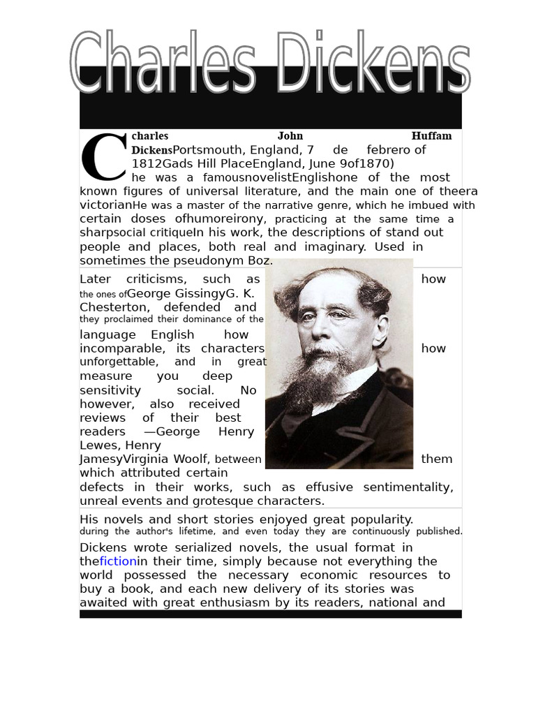 BIOGRAPHY 20CHARLES 20DICKENS 20A 20TALE 20OF 20AMBITION 20AND 20GENIUS PDF visual data 2