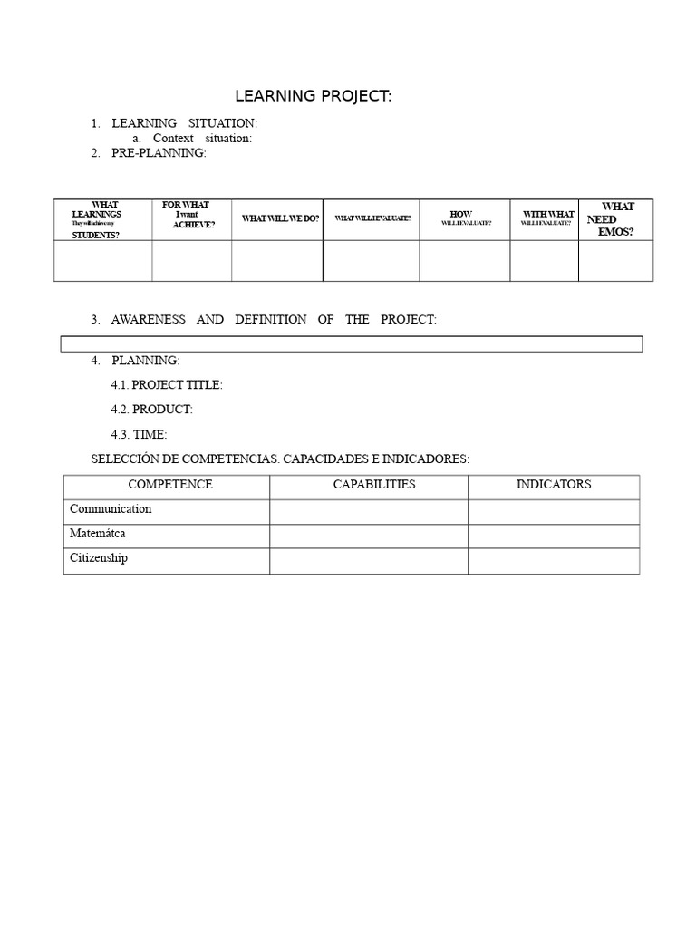 Learning Project Model for Secondary Education | PDF | Essays | Creativity