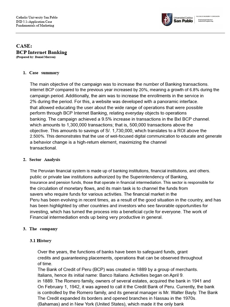 BCP Case | PDF | Banks | Internet