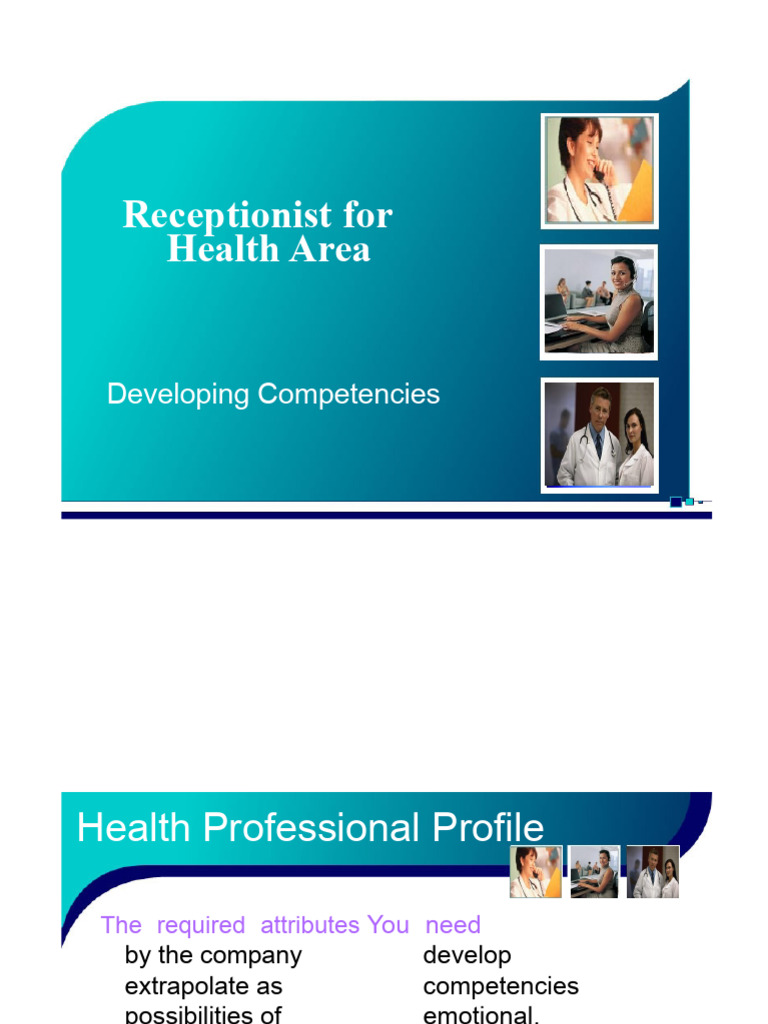 Essential Skills for Health Receptionists | PDF | Patient | Hospital