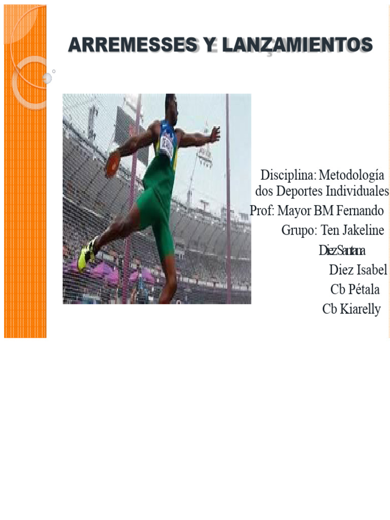 Arremessos y Lanzamientos en Atletismo | PDF | Juegos de habilidad ...