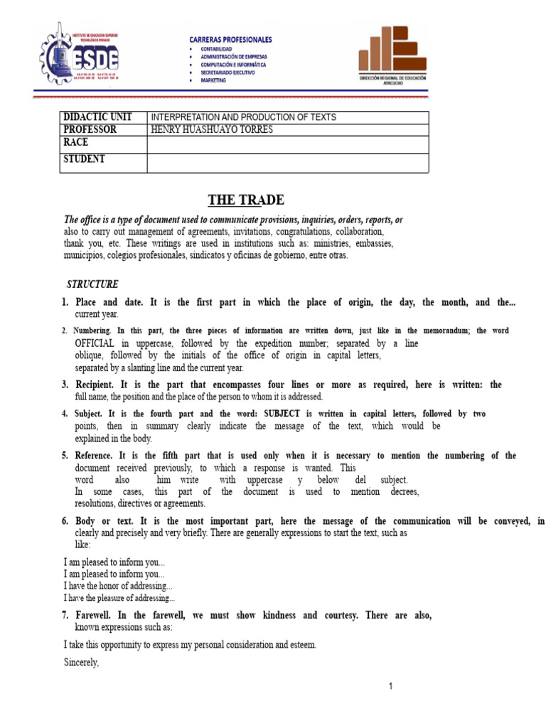Official Document Structure Guide | PDF | Letter Case