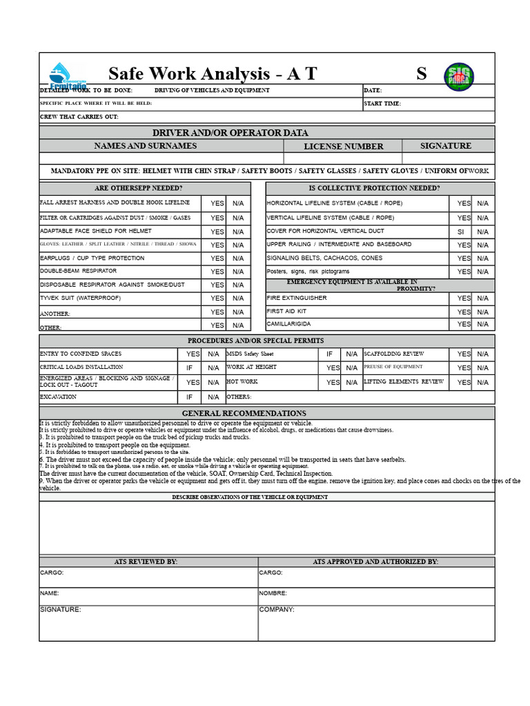 Ats Code 017 - Operators and Drivers Ok | PDF | Personal Protective ...