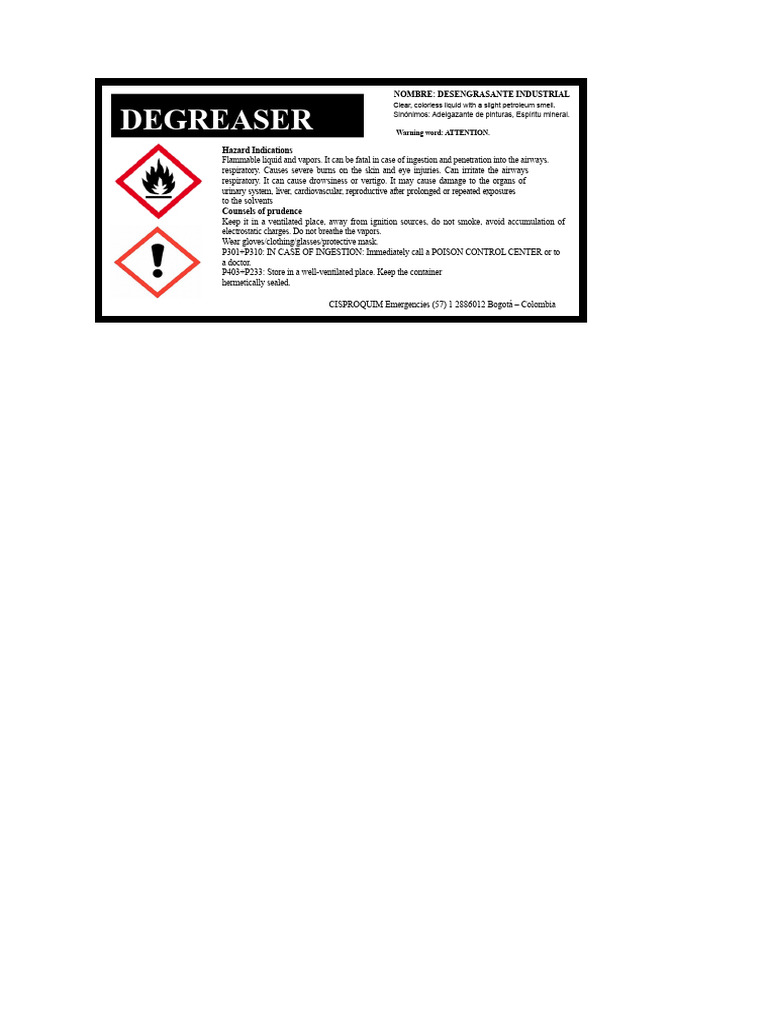 Labeling and SGA Tags | PDF | Breathing | Oxygen