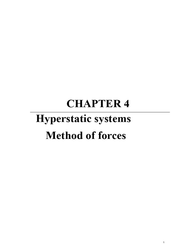 Hyperstatic Systems: Method of Forces | PDF | Bending | Stress (Mechanics)