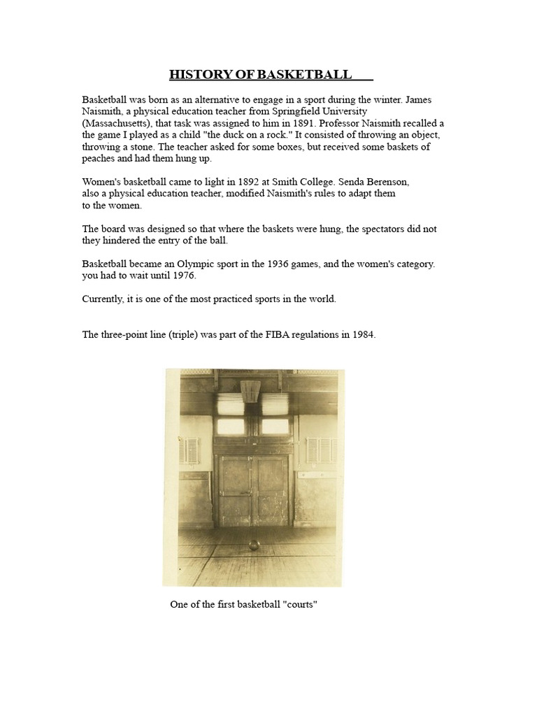 History and Rules of Basketball | PDF | National Basketball Association ...