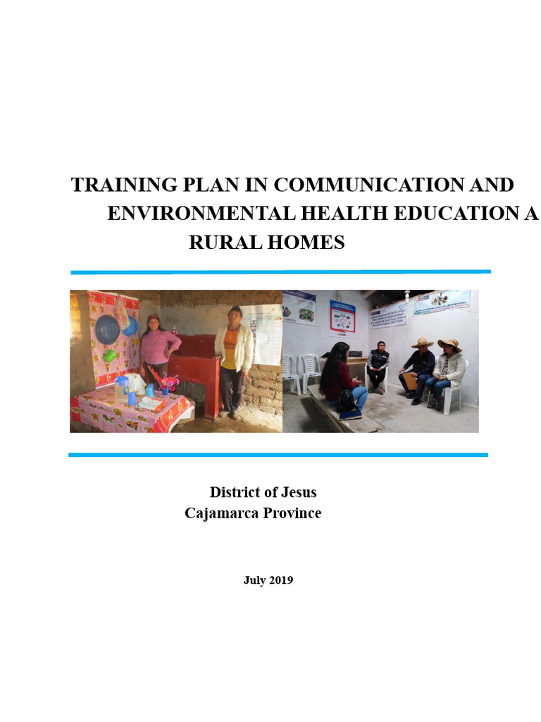 Rural Health Education Training Plan | PDF | Sanitation | Drinking Water