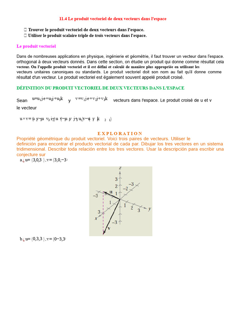 Produit vectoriel et ses propriétés | PDF | Moment d'une force | Norme ...