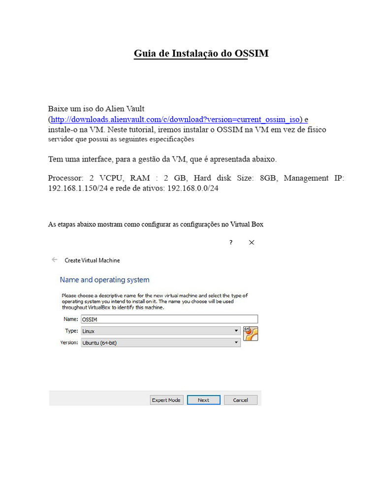 Instalação do OSSIM em VM: Passo a Passo | PDF | Janela (informática ...