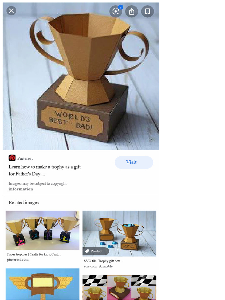 DIY Trophy Gift for Father's Day | PDF