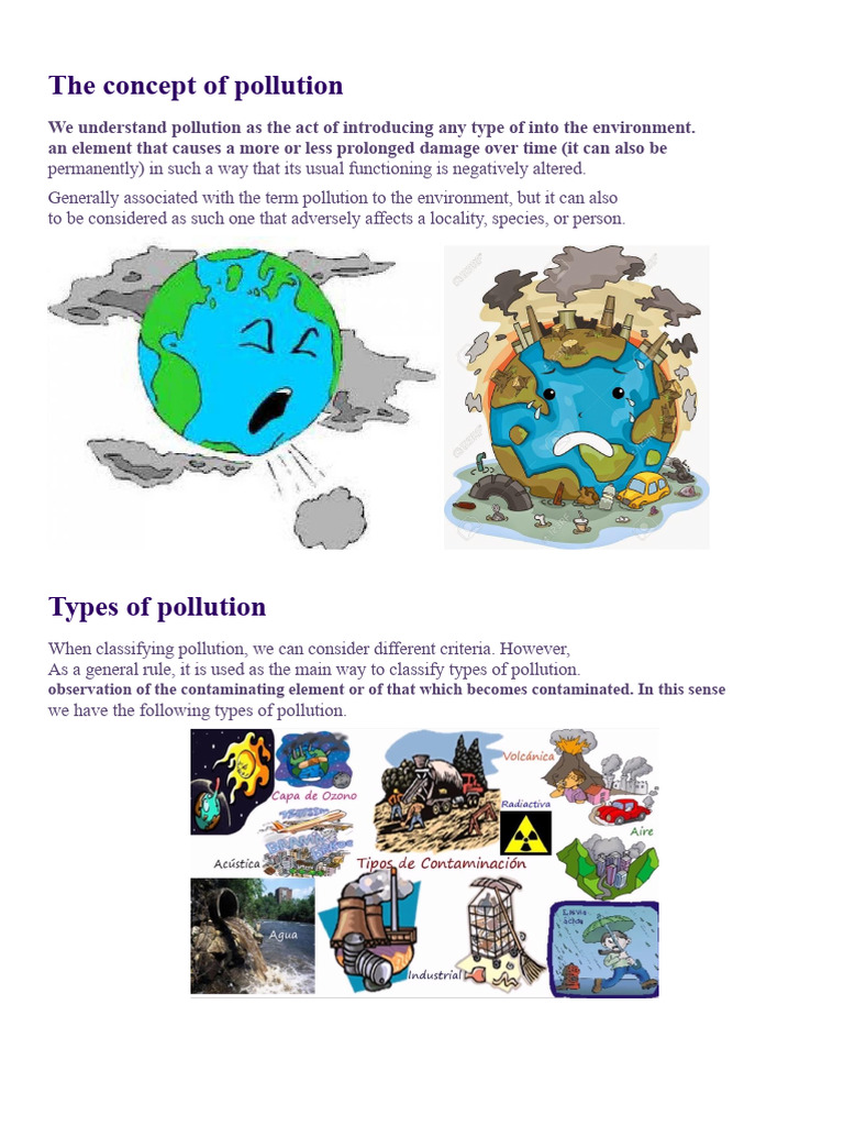 Types of Pollution Explained | PDF