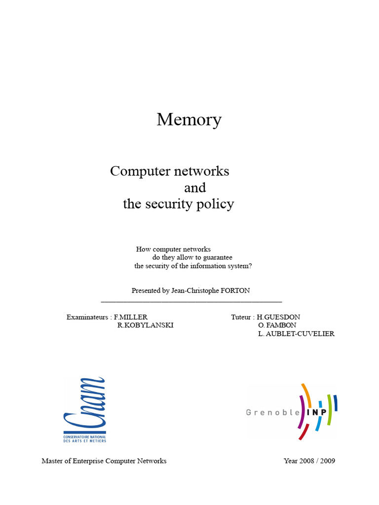 Computer Network Security Policy Guide | PDF | Computer Network ...