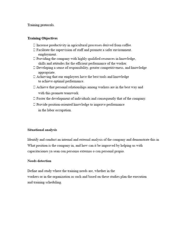 Training Protocols | PDF
