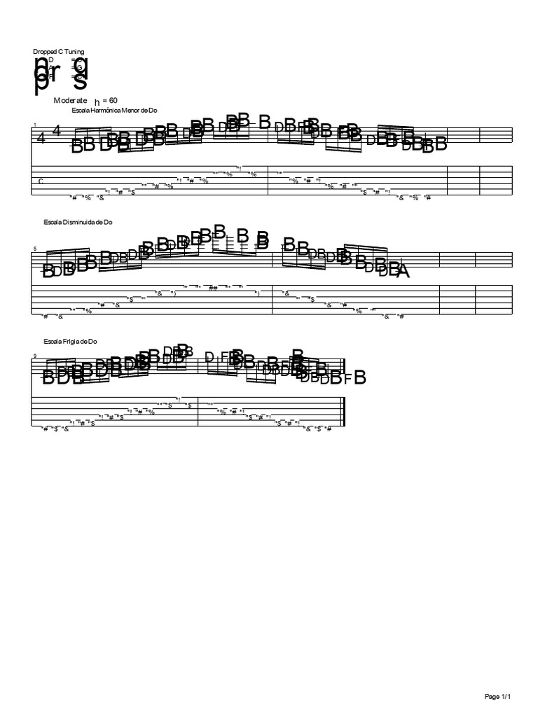 Drop C Scales | PDF | Music Theory | Musical Scales