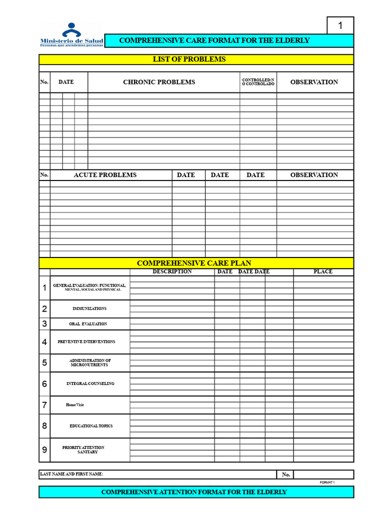 Comprehensive Elderly Care Format | PDF | Myocardial Infarction ...
