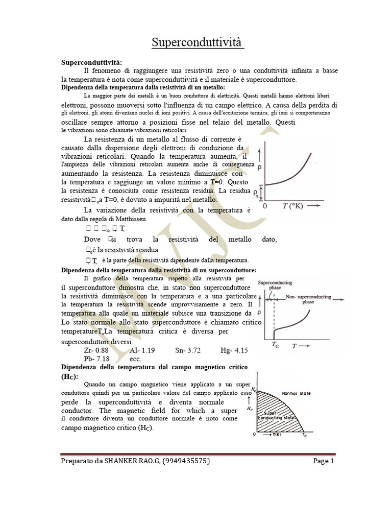 Superconduttività (VTU) PDF | PDF