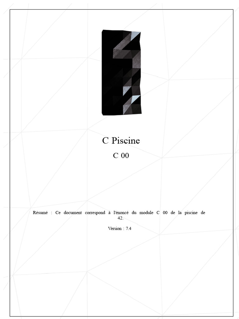Module C 00 de la Piscine 42 | PDF