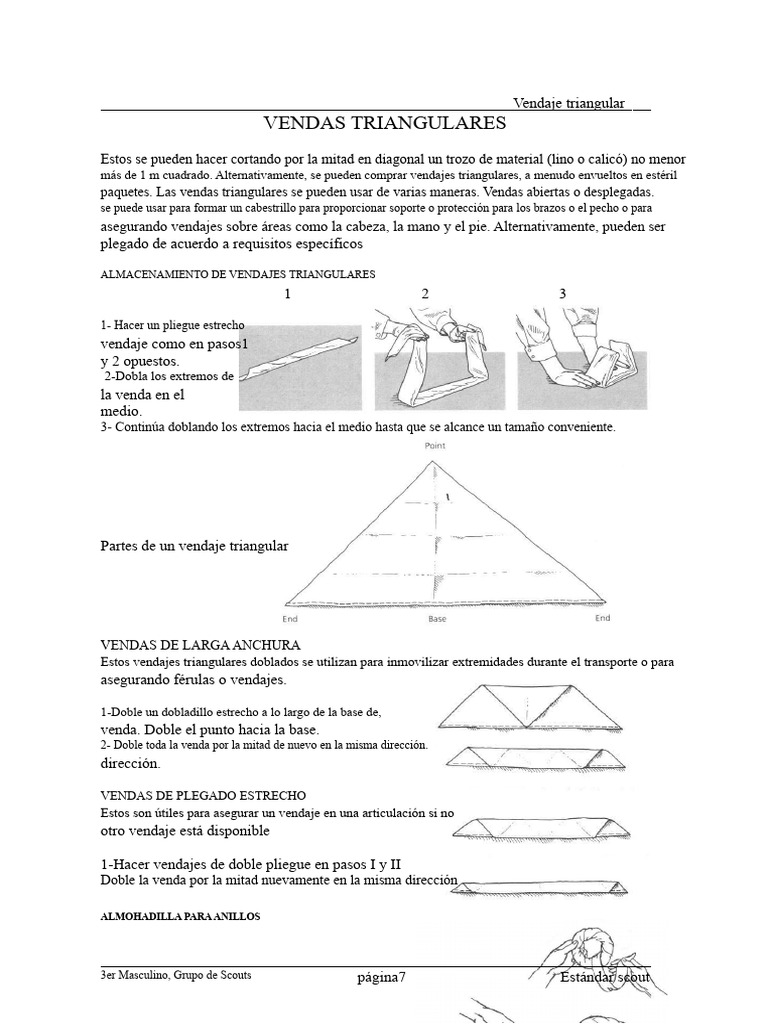 Vendas Triangulares | PDF | Mano | Anatomía humana