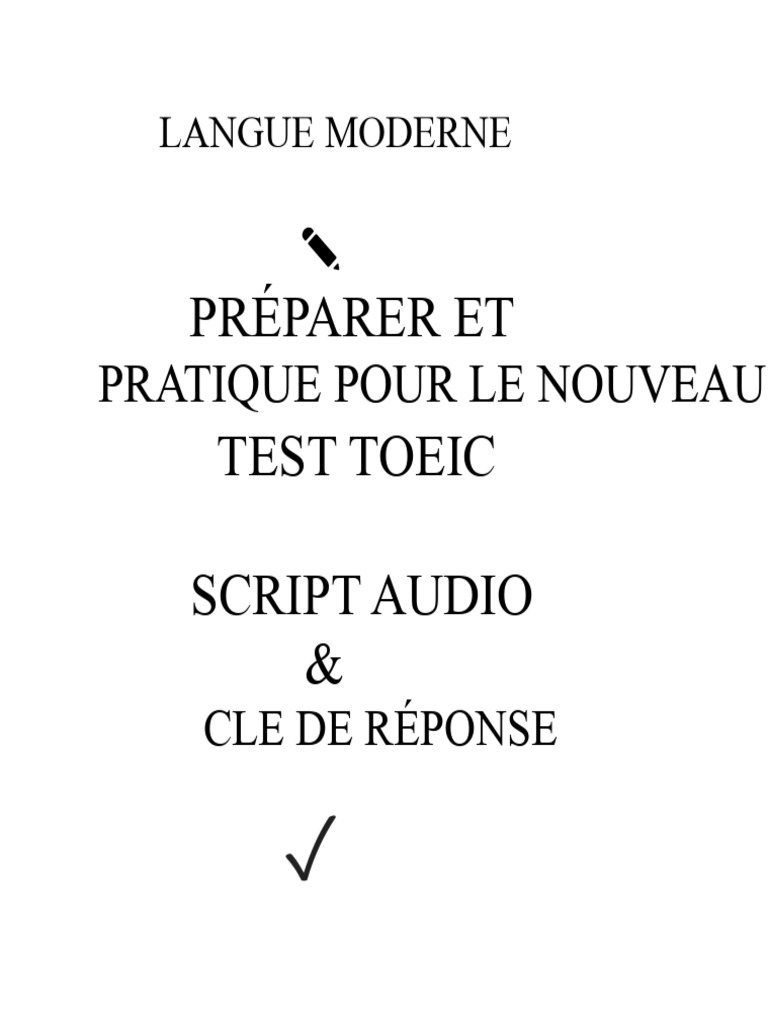 Préparation au Test TOEIC : Script et Réponses | PDF