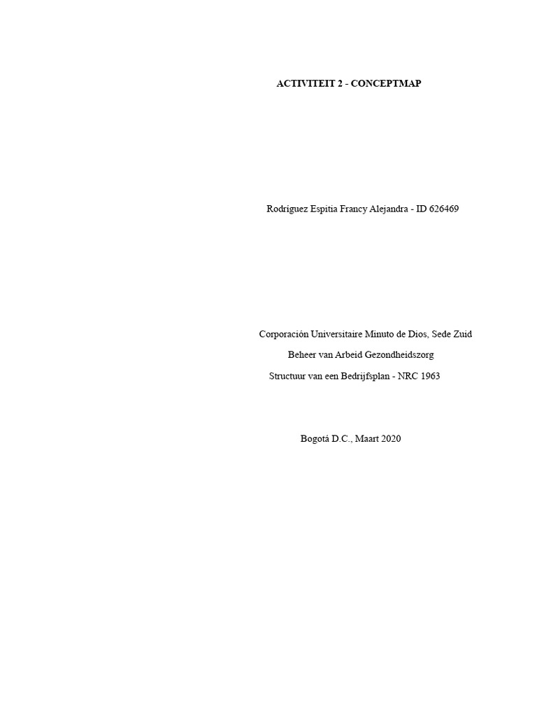 Activiteit 2 Concept Map | PDF