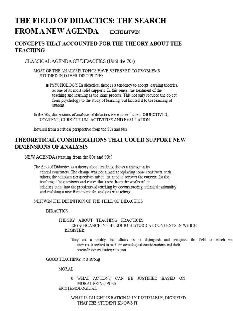 Didactics: Evolving Teaching Theories | PDF | Critical Thinking | Theory
