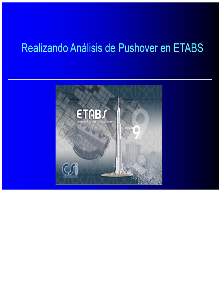 Análisis de Pushover en ETABS 3D | PDF | Ingeniería Sísmica | Ingeniería
