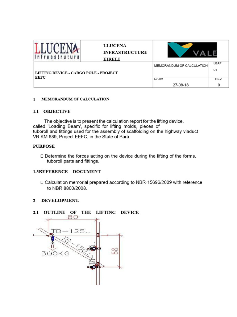 Lifting Device Calculation Report | PDF | Buckling | Solid Mechanics