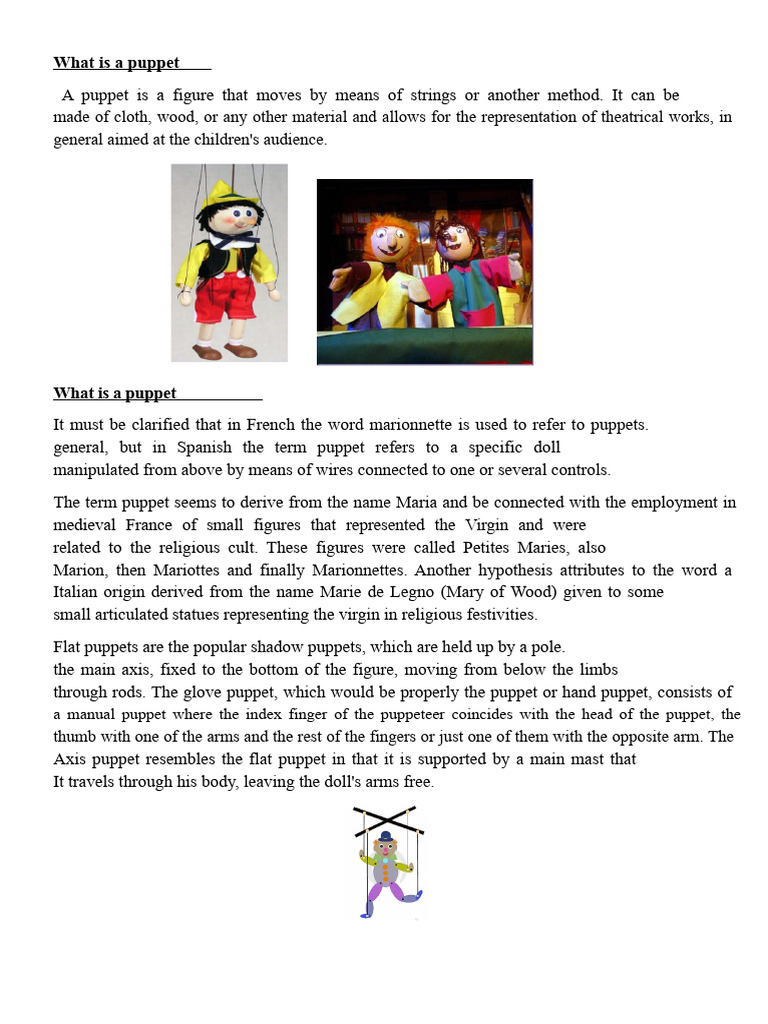 What Is A Puppet? | PDF | Puppets | Puppetry