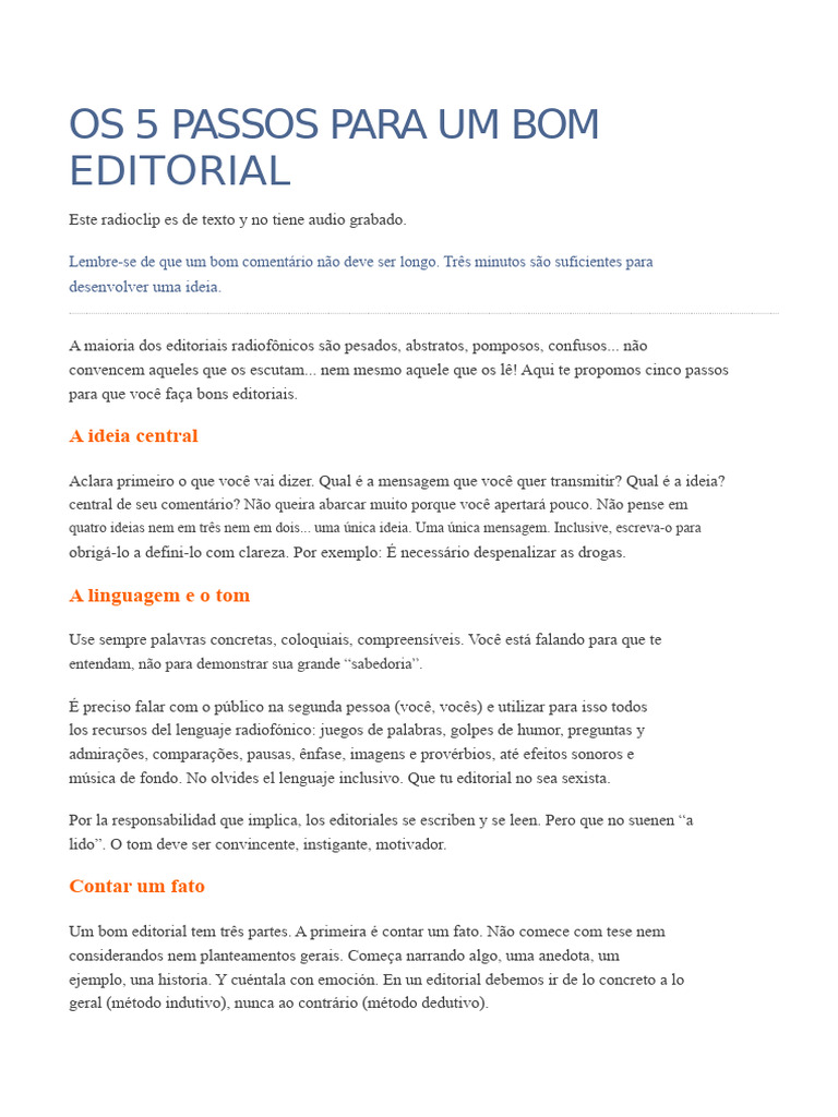 5 Passos para Criar um Editorial Eficaz | PDF | Editorial