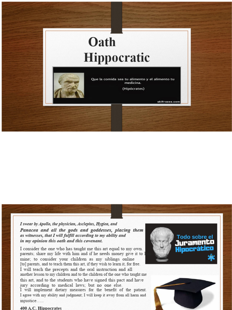 Hippocratic Oath and Medical Ethics | PDF | Justice | Crime & Violence
