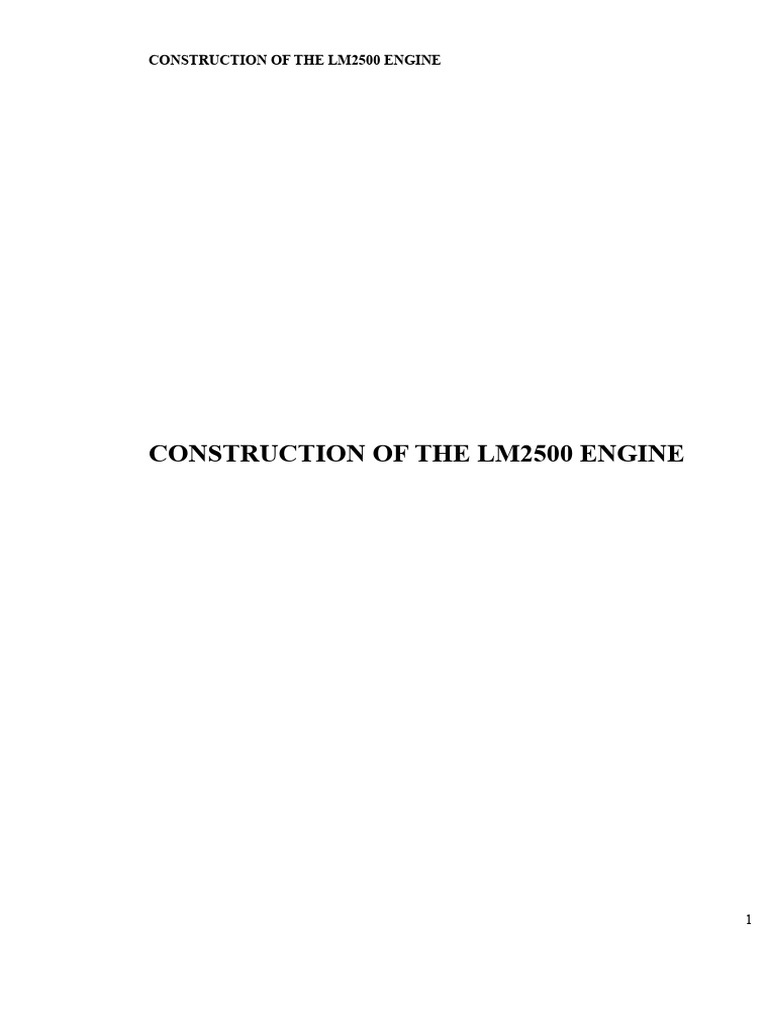 LM2500 Engine Component Overview | PDF | Turbine | Engines