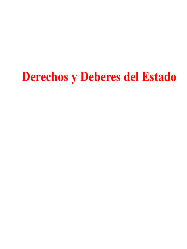 Derechos y Deberes del Estado en Derecho Internacional | PDF ...