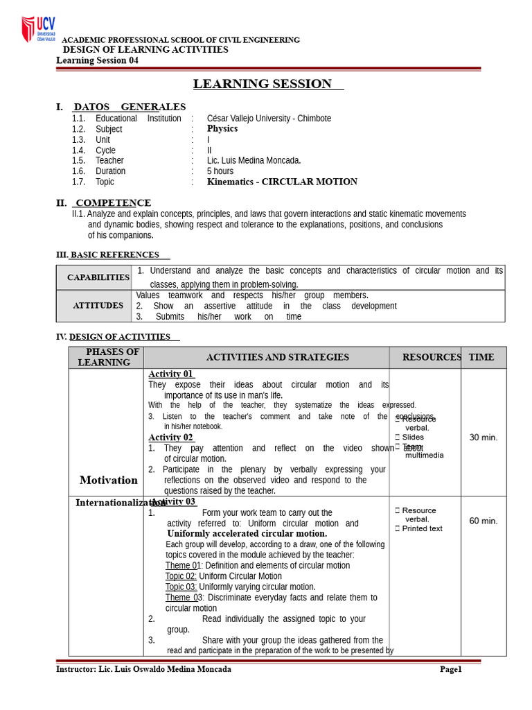 Learning Session #04 Civil Engineering Circular Movement | PDF ...