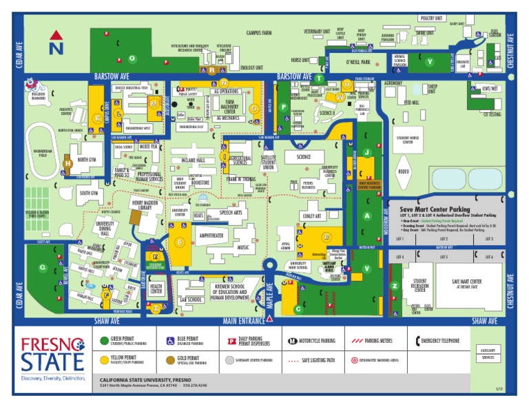 Fresno State Campus Map  PDF  Food And Drink  Food Industry