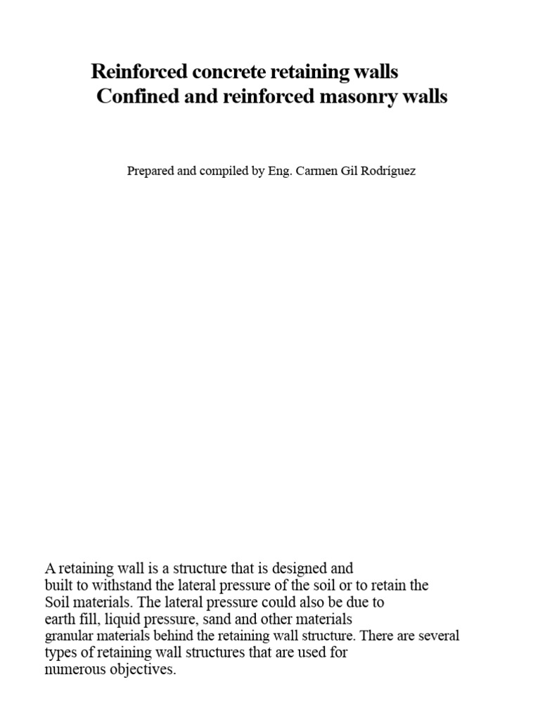 Reinforced Retaining Wall Design Guide | PDF | Concrete | Wall