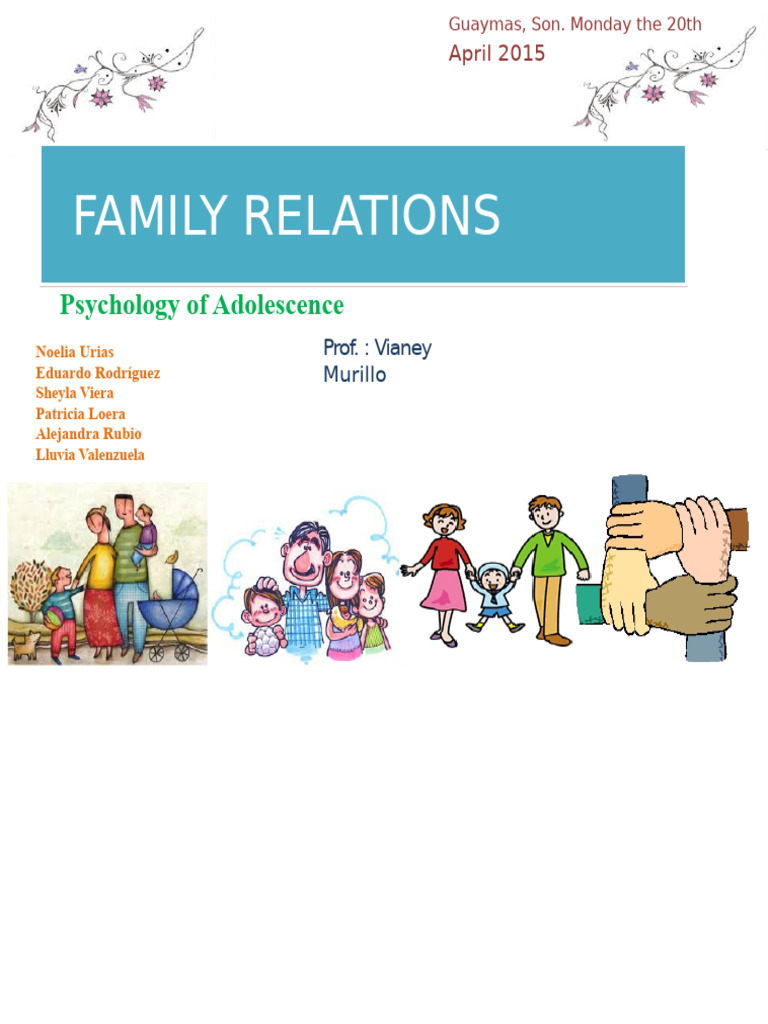 Family Relationships | PDF | Adolescence | Parenting