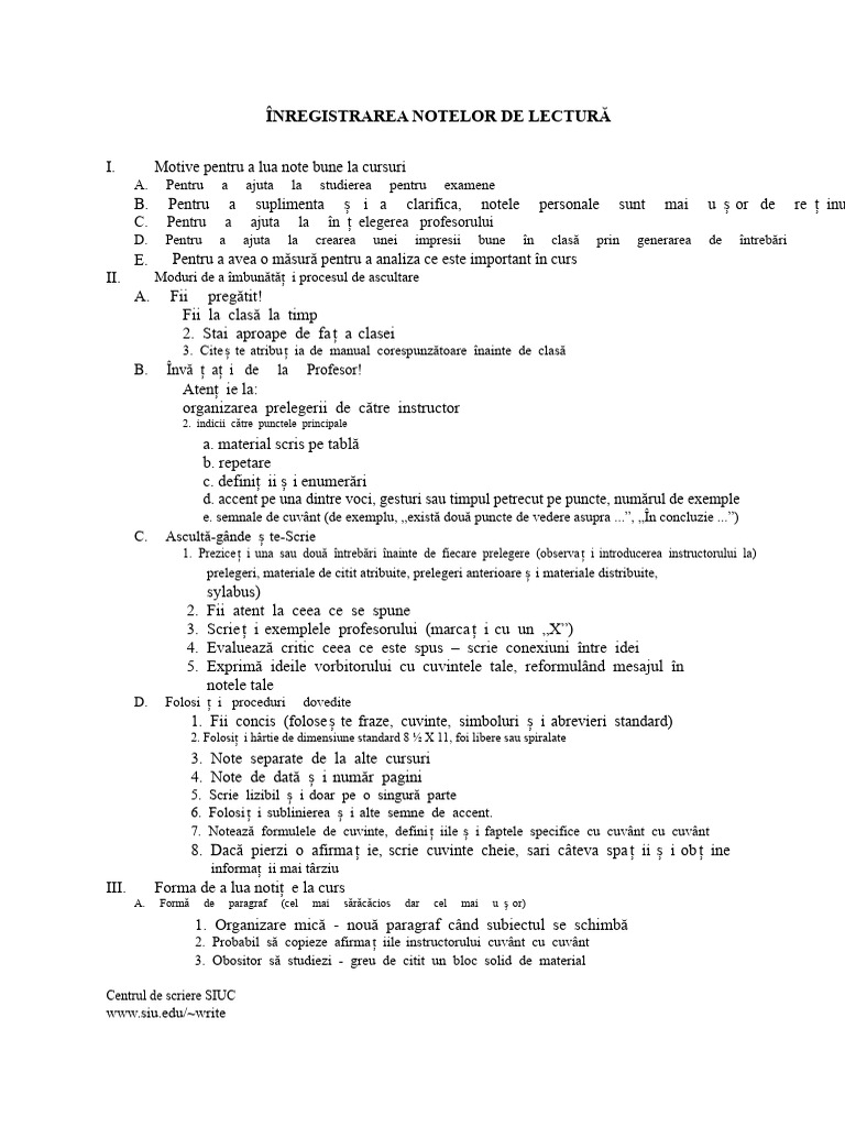 Note de Exemplu | PDF