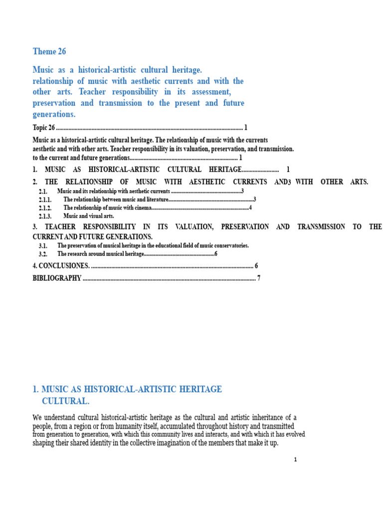 Music's Role in Cultural Heritage Education | PDF | Cultural Heritage ...