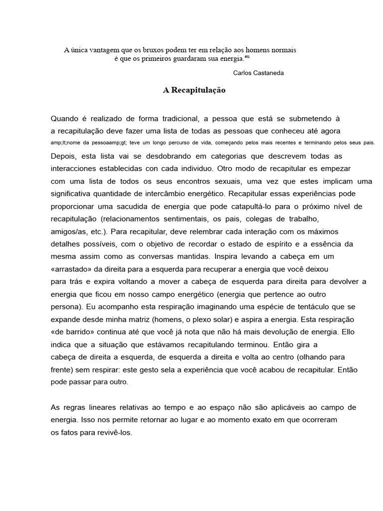Recapitulação: Técnica de Recuperação Energética | PDF