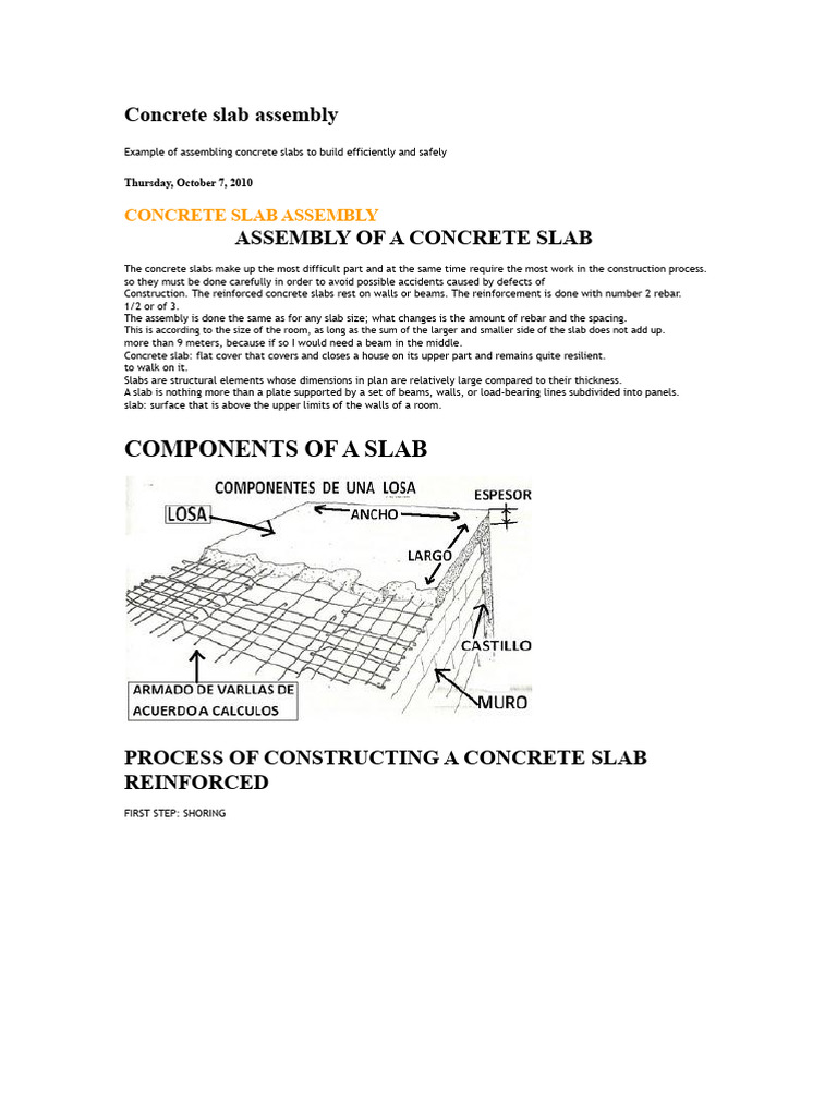 Concrete Slab Assembly | PDF | Concrete | Beam (Structure)
