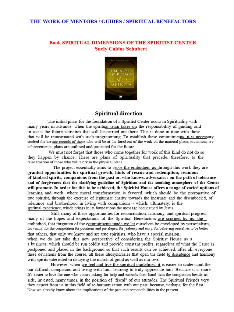 Spiritual Guidance in Spiritist Centers | PDF | Mediumship