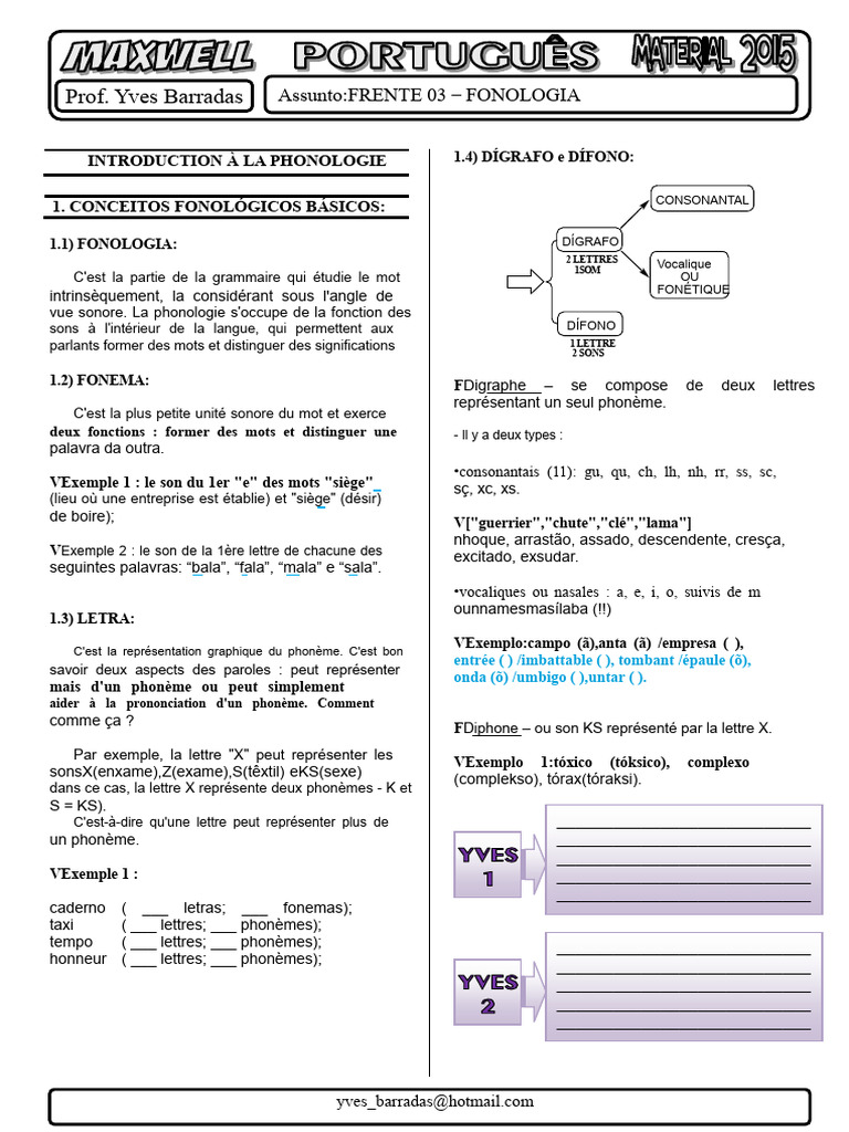 Introduction à la phonologie et phonèmes | PDF | Syllabe | Linguistique